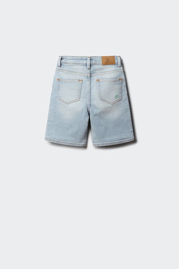 Springfield Kids Bermuda jeans slim knit para menino azul