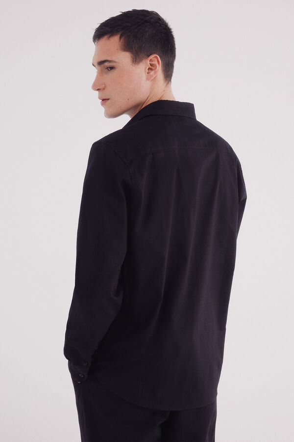Springfield Camisa lino negro