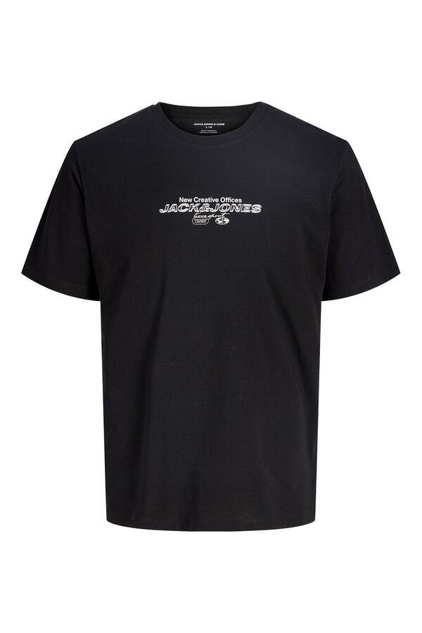 Jack & Jones T-shirt b&aacute;sica manga curta preto