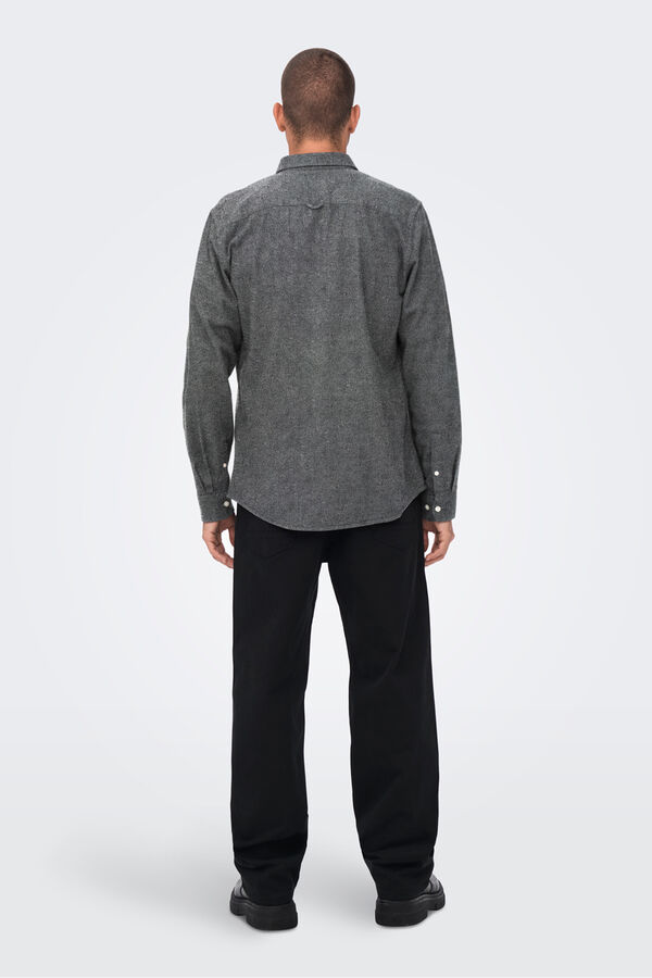 Only & Sons Camisa manga larga negro