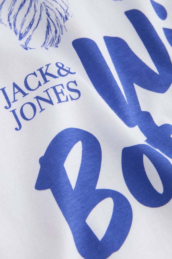 Jack & Jones Camiseta de algod&oacute;n estampada blanco