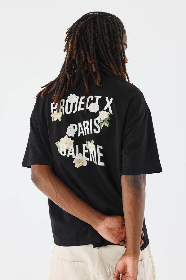 Project X Paris Camiseta grande floral preto