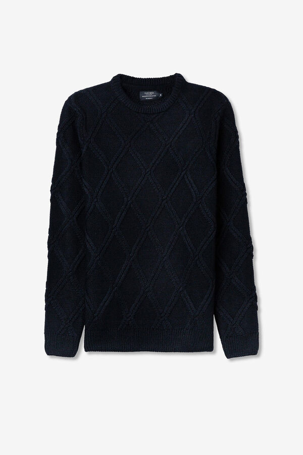 Tiffosi Jersey de Punto con Estructura azul