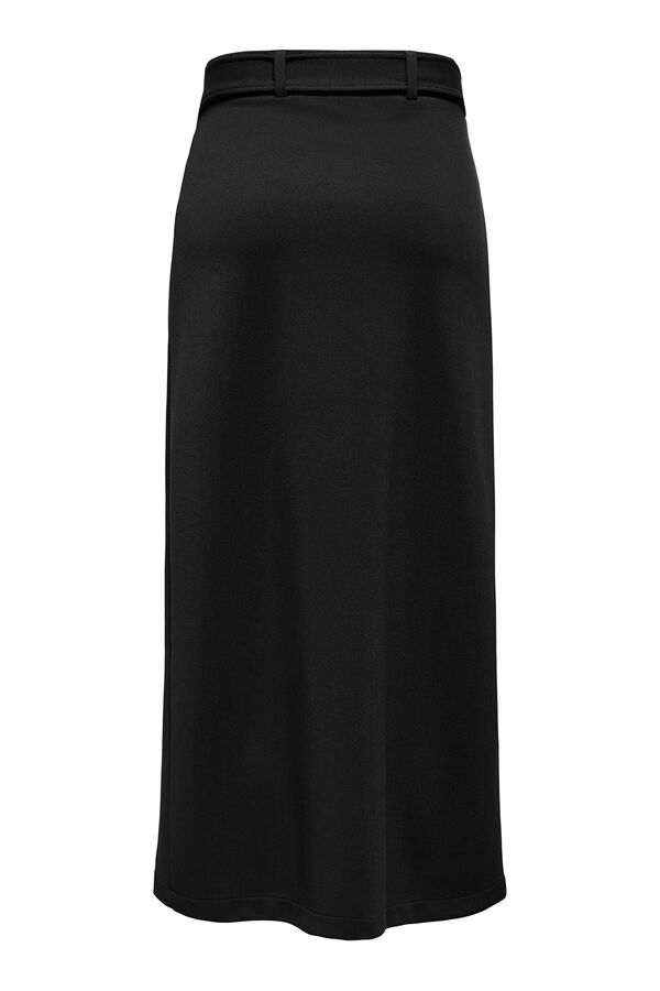 JDY Falda larga cruzada negro