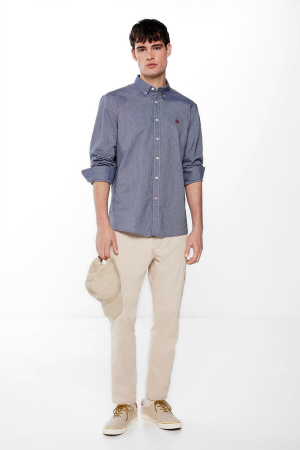 Springfield Camisa oxford azul