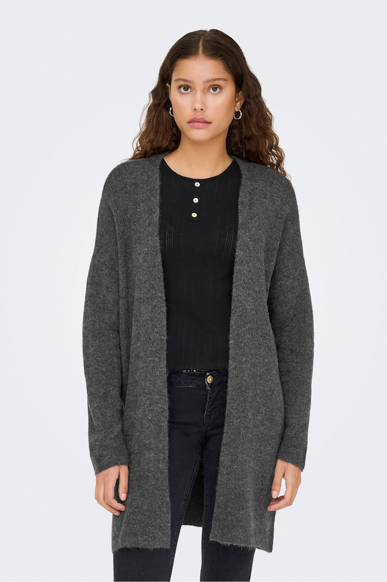 Only Casaco de malha midi aberto