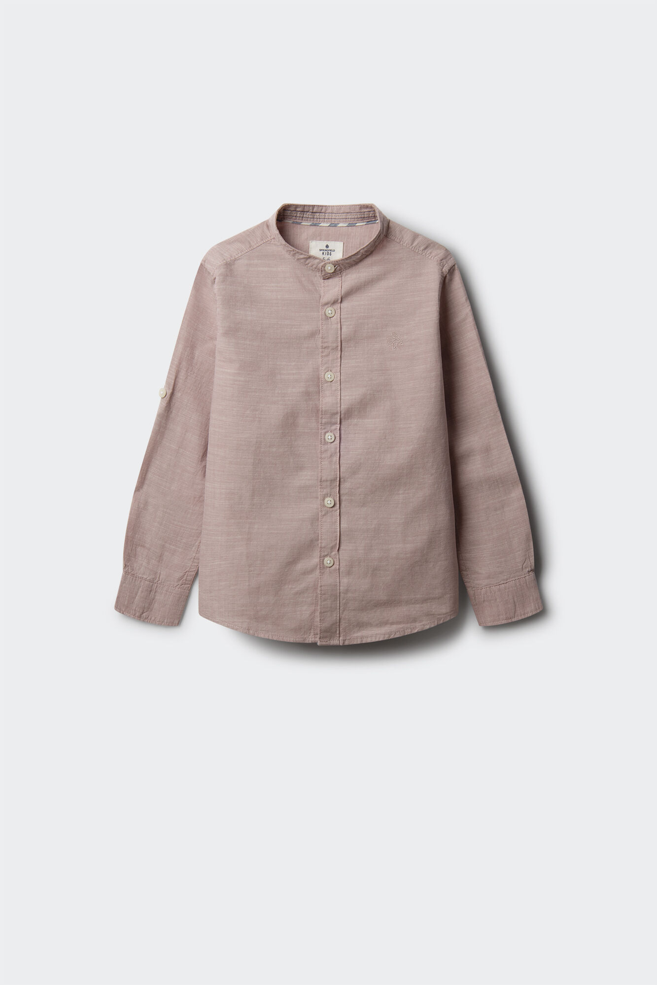 Springfield Kids Camisa textura cuello mao ni&ntilde;o