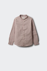 Springfield Kids Camisa textura cuello mao ni&ntilde;o naranja