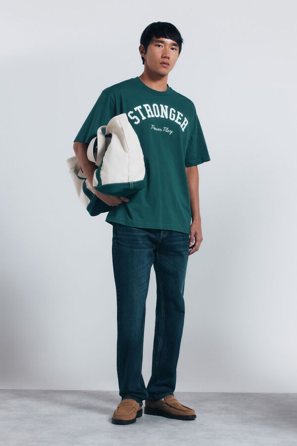 Springfield Jeans lavado oscuro regular fit turquesa