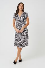 Brave Soul Vestido con estampado leopardo estampado