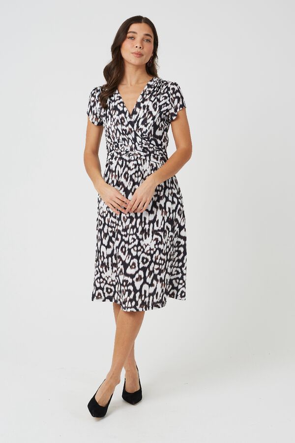 Brave Soul Vestido con estampado leopardo estampado