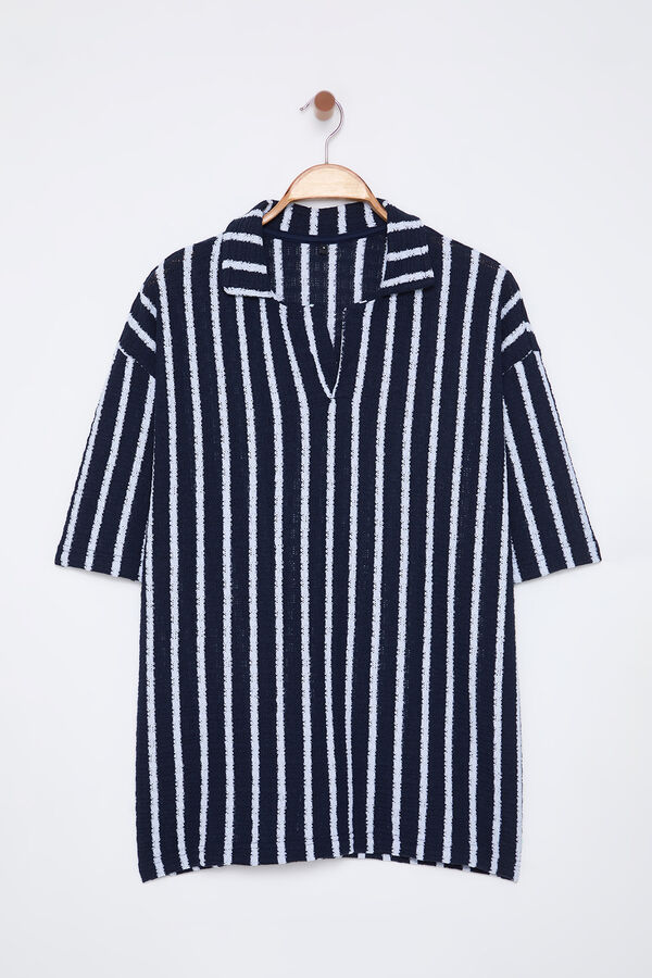 Trendyol Polo de manga curta azul
