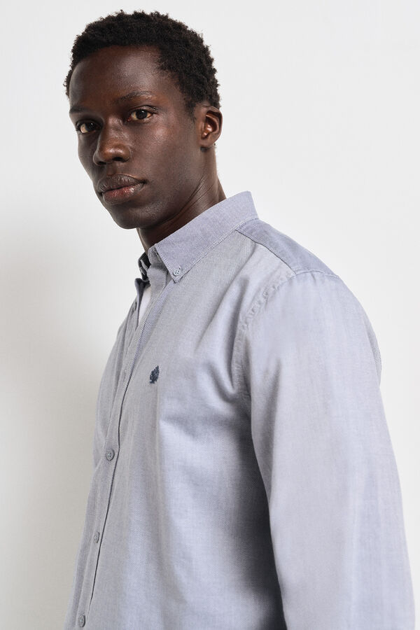 Springfield Camisa estructura bicolor azul