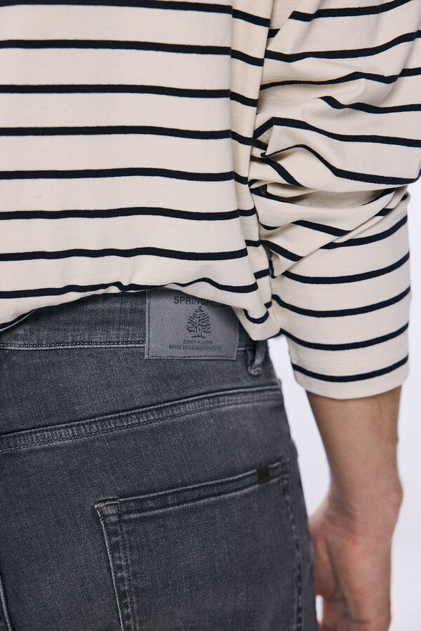 Springfield Jeans slim fit cinza escuro cinzento