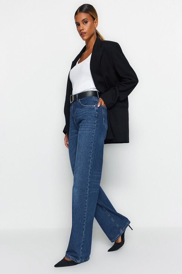 Trendyol Jeans regular de mujer azul