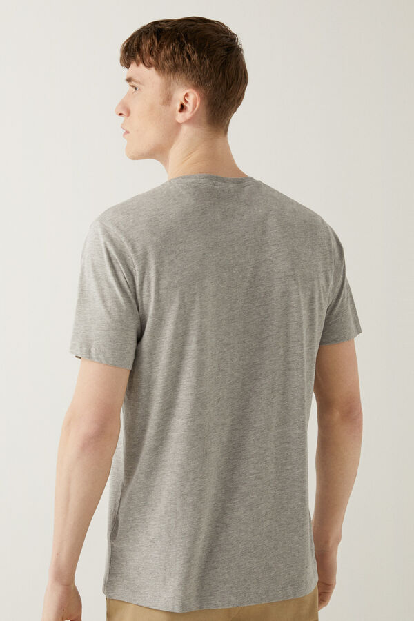 Springfield Camiseta básica logo gris medio