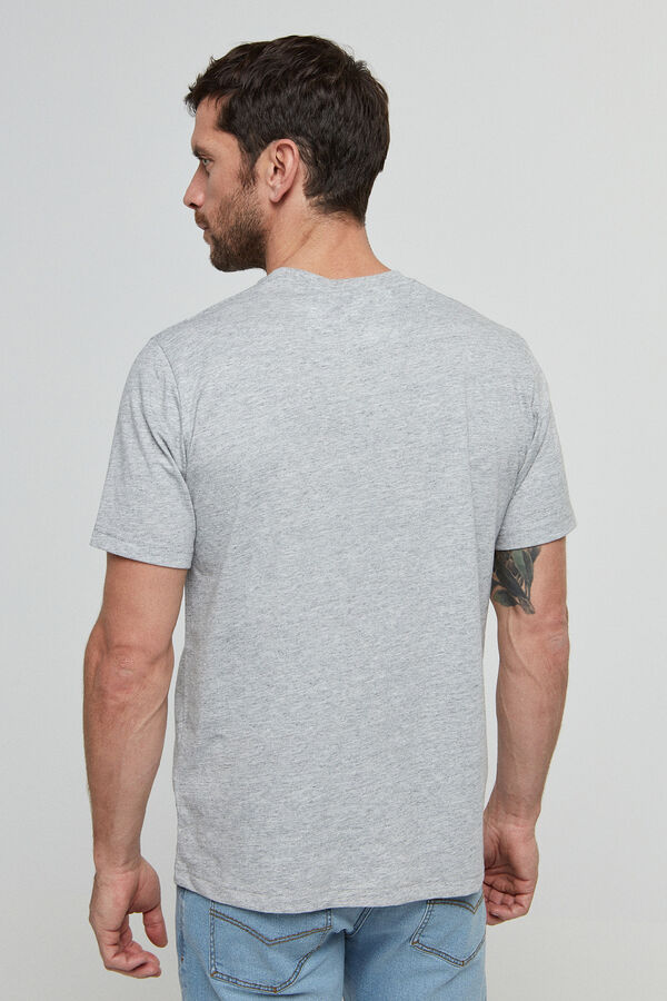 Springfield T-shirt manga curta estampada cinza