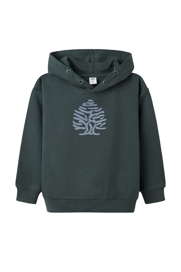 Springfield Sudadera capucha árbol niño verde