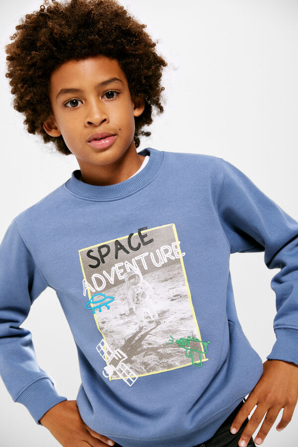 Springfield Sweatshirt Astronauta para menino azul aço
