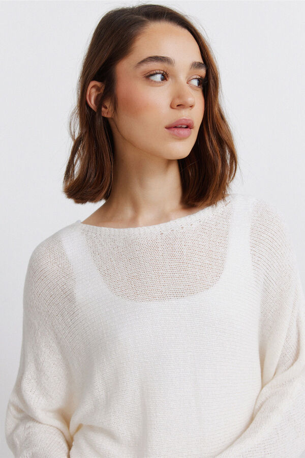 Springfield Jersey cuello barco beige