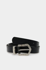 Springfield Cinto com fivela brilhante preto