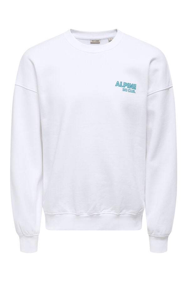 Only & Sons Sweatshirt com gola redonda branco