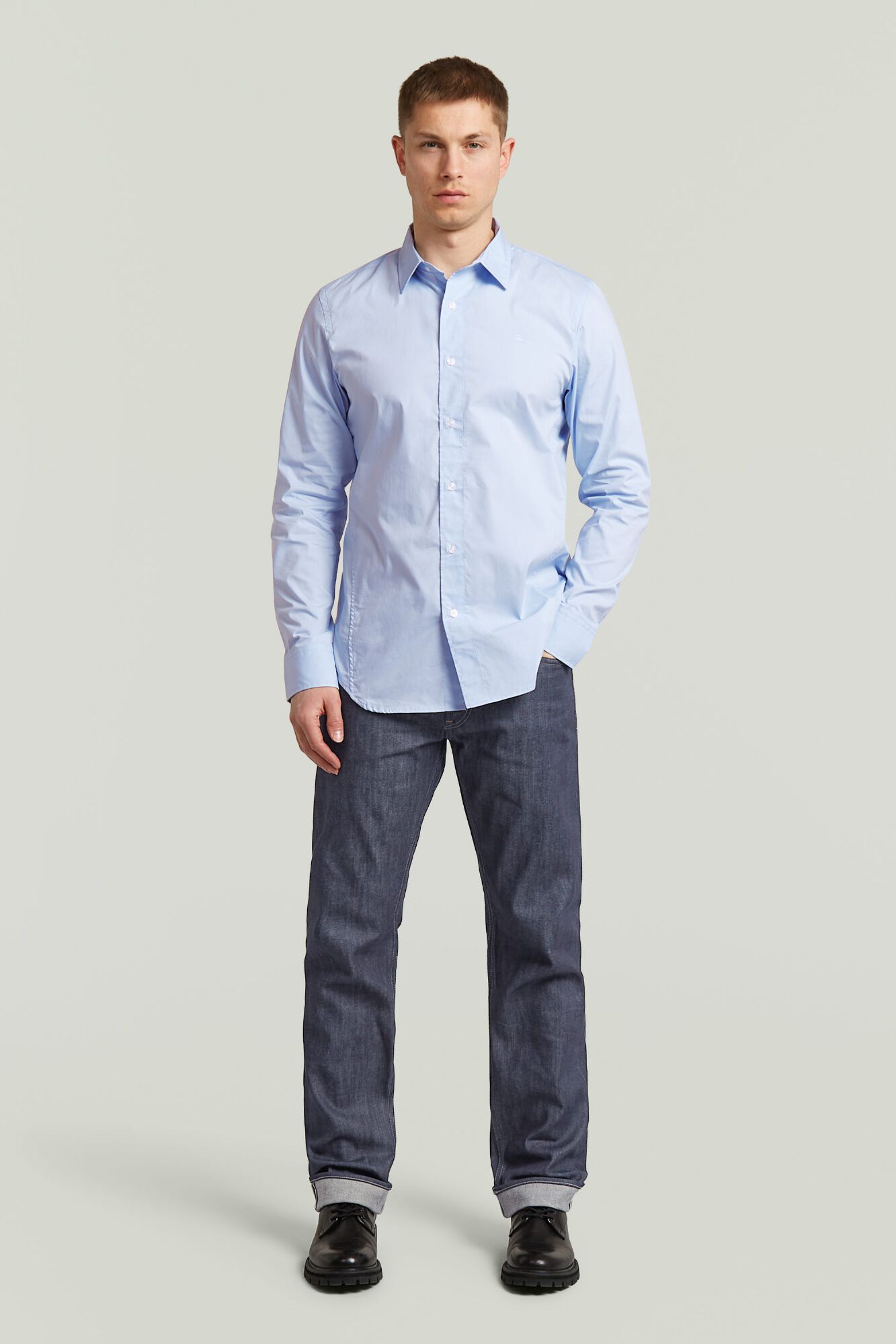 G-STAR Camisa de manga comprida e corte ajustado