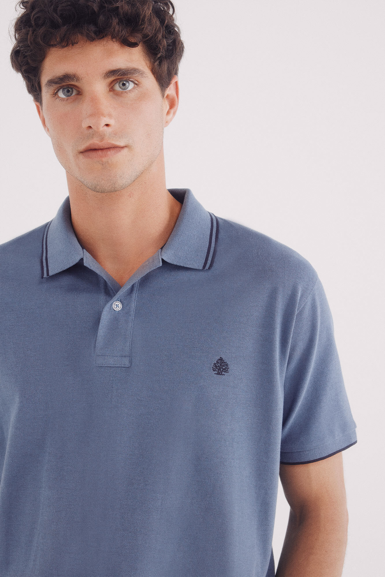 Springfield Polo piqu&eacute; detalhes contraste regular fit