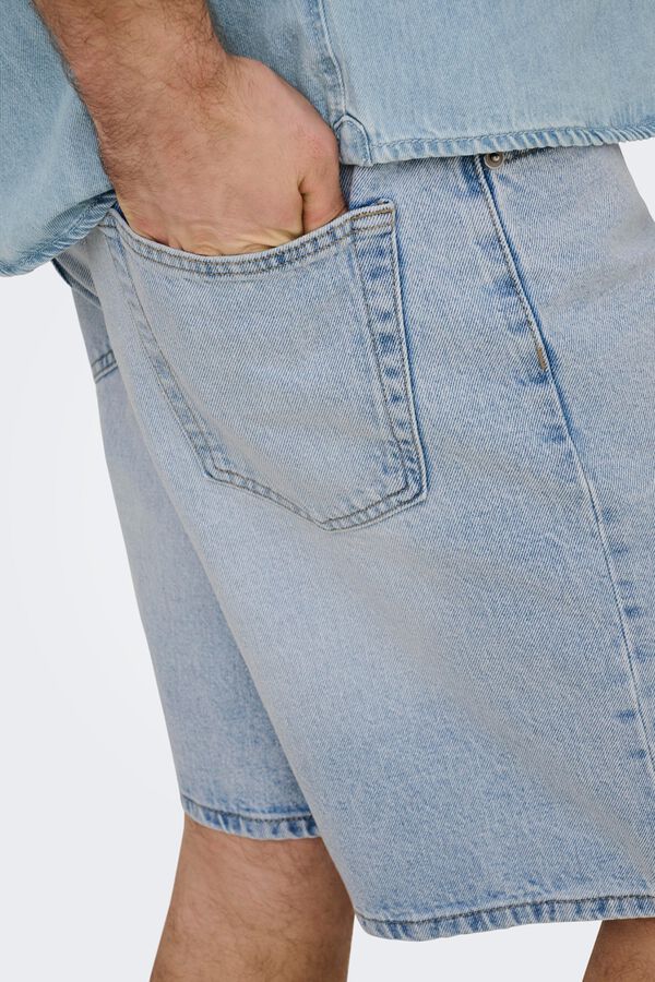 Only & Sons Bermuda vaquera azul