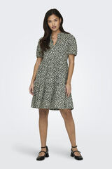 JDY Vestido curto com decote em V preto