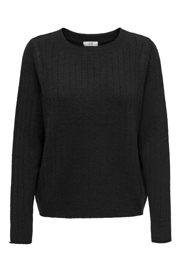 JDY Camisola de malha b&aacute;sica preto