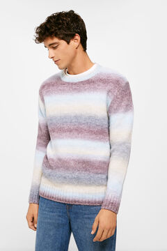 Springfield Suéter fantasia com efeito gradiente roxo