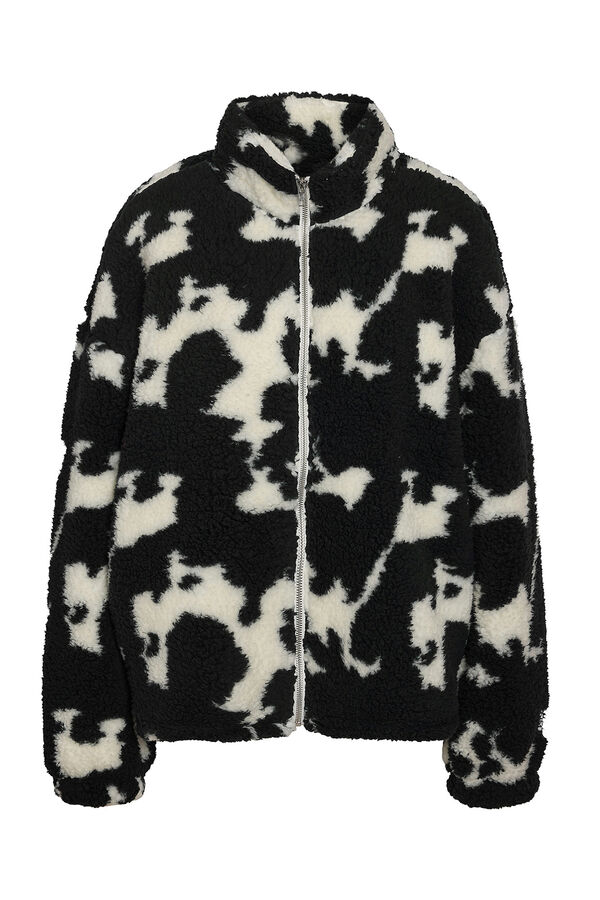 Noisy May Chaqueta teddy cuadros negro