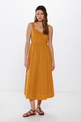 Springfield Vestido Midi Bordados Schiffly estampado