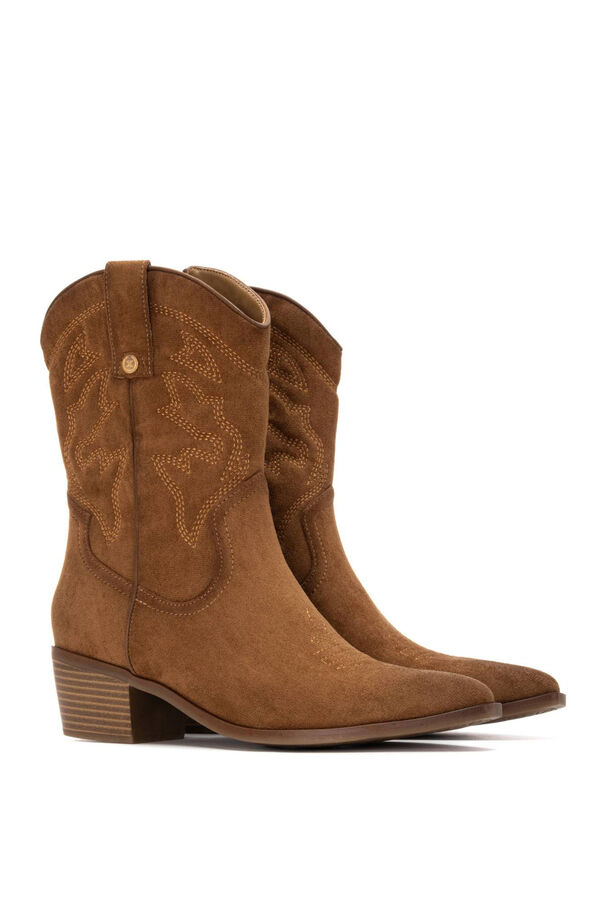 XTI Botin Cowboy Bordado nude