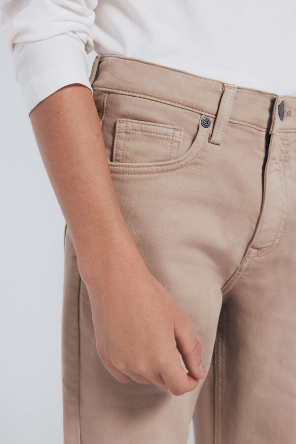 Springfield Kids Pantal&oacute;n 5 bolsillos slim fit ni&ntilde;o beige