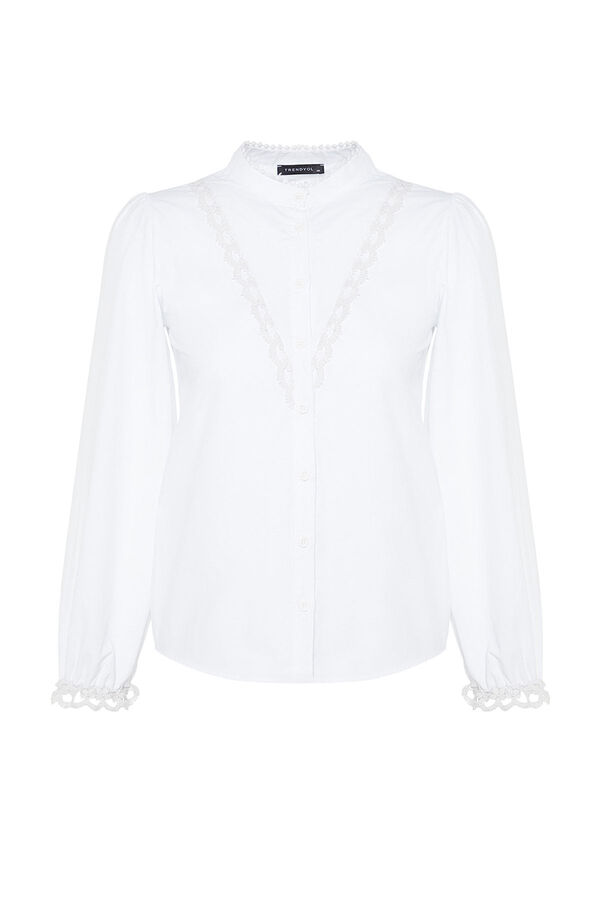 Trendyol Camisa algod&oacute;n blanco