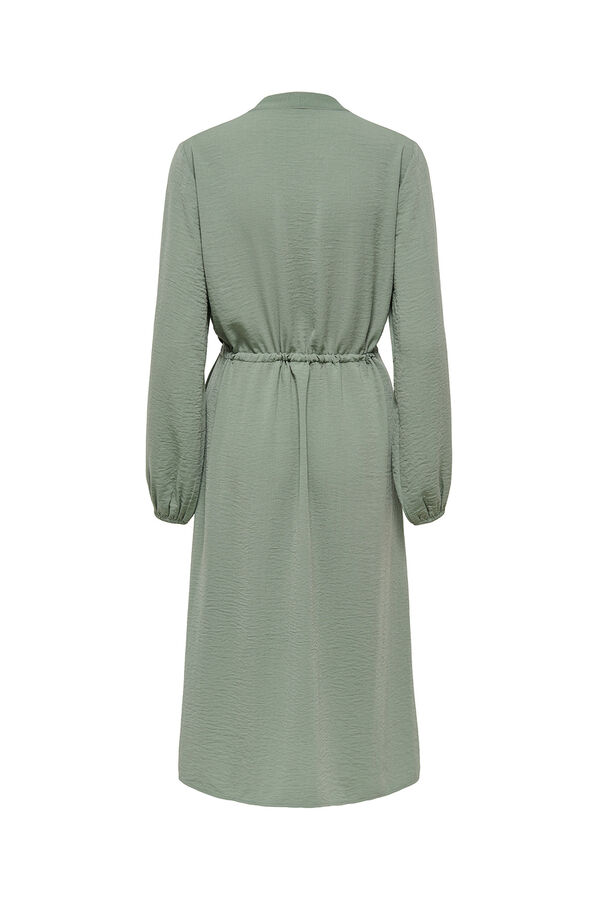 JDY Vestido midi manga larga verde