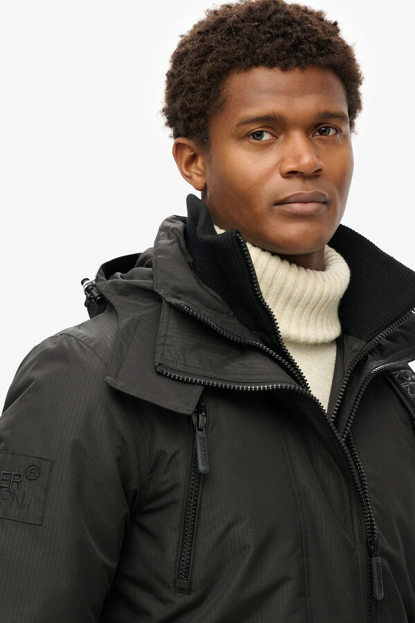 Superdry Chaqueta Cortavientos Con Capucha negro