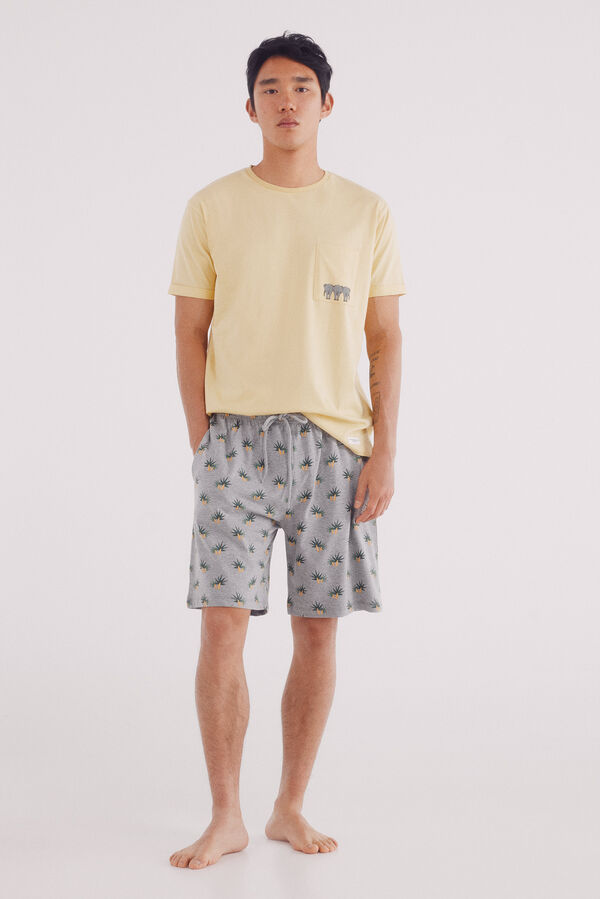 Springfield Pijama curto elefante estampado