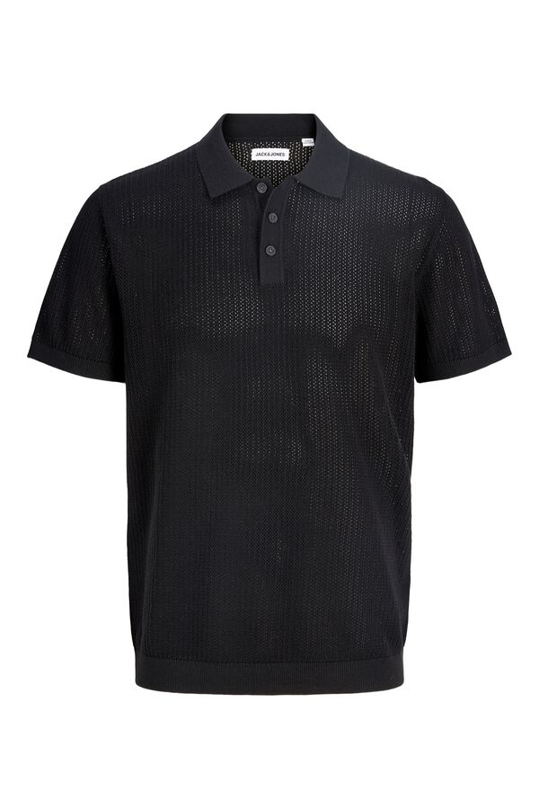 Jack & Jones Polo de malha regular fit preto