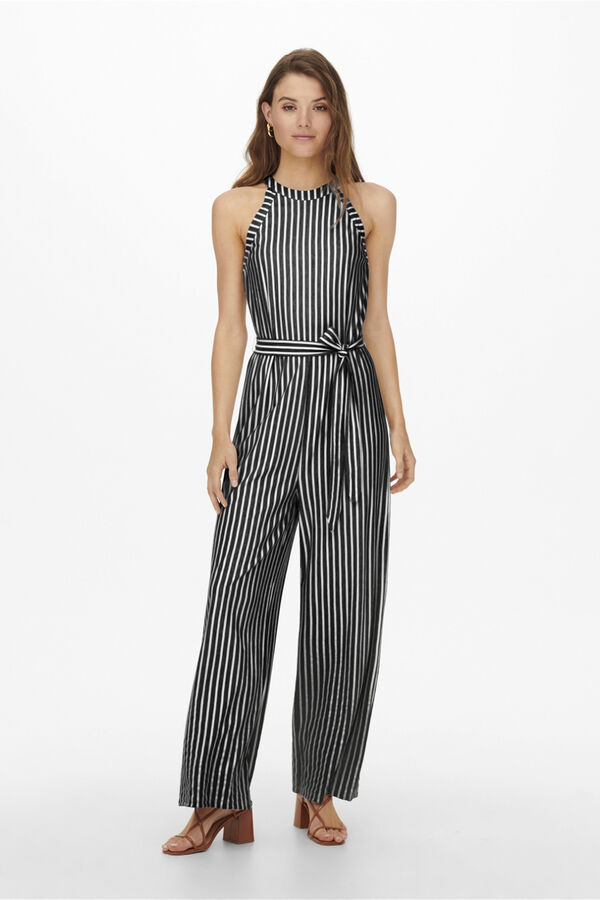 Only Macac&atilde;o comprido halter sem mangas cinzento