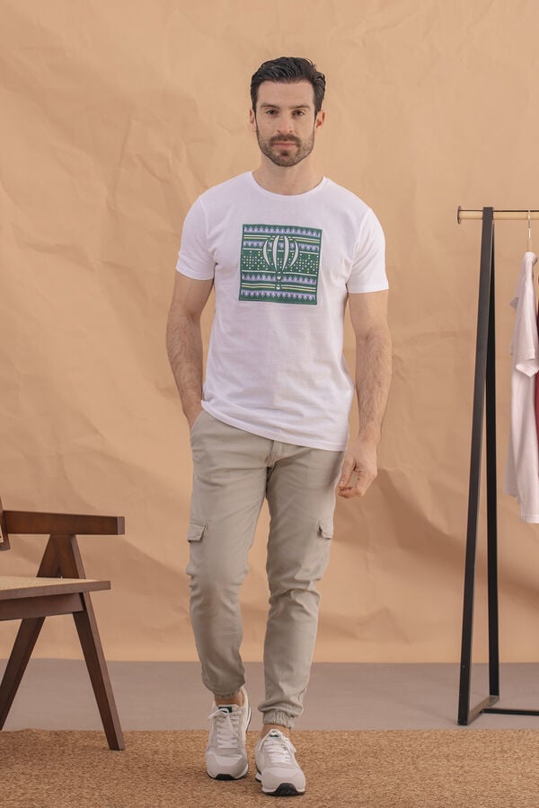 Celopman Cal&ccedil;a cargo Chino com el&aacute;stico verde verde