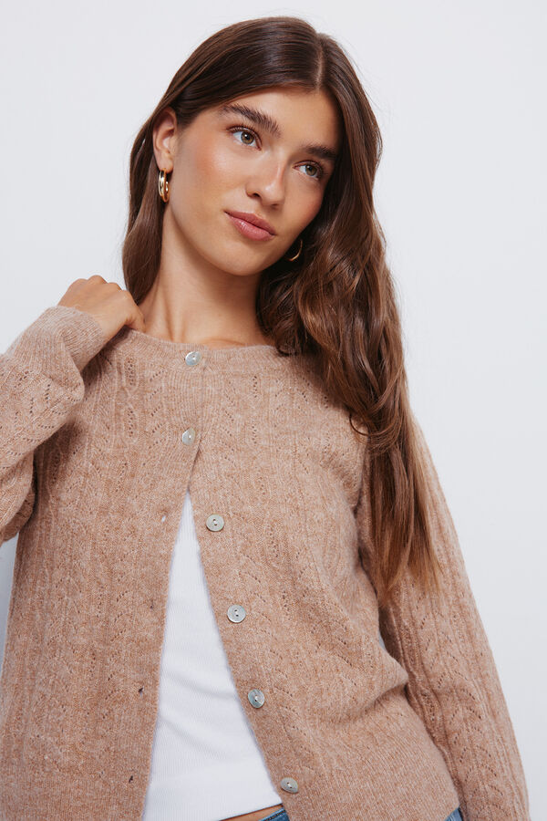 Springfield Cardigan pointelle nude
