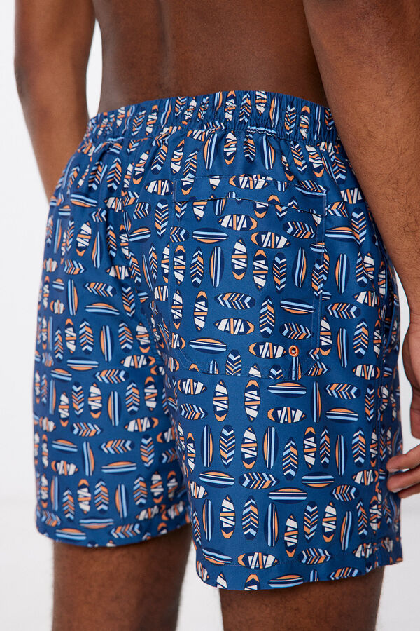 Springfield Ba&ntilde;ador estampado surf azul