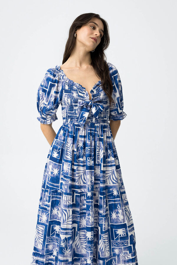 Tiffosi Vestido Estampado azul