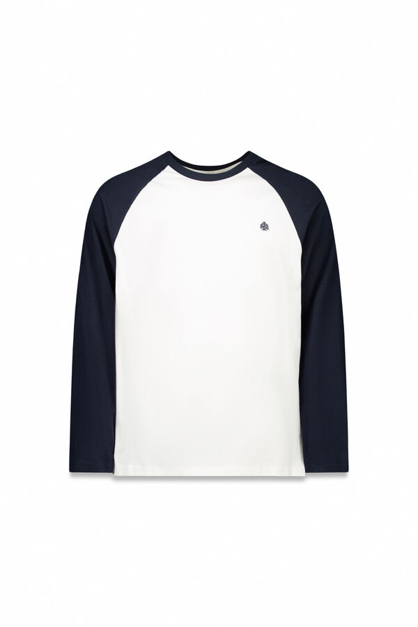 Springfield Camiseta manga larga contraste azul