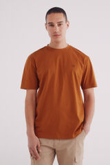 Springfield Camiseta básica com gola redonda vermelho