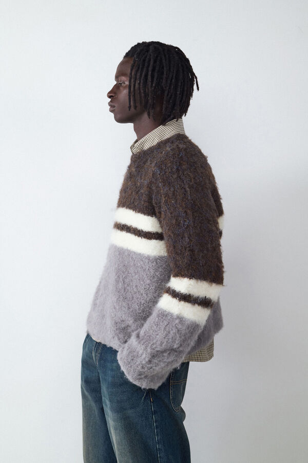 Balmohk Jersey cuello redondo lineas negro