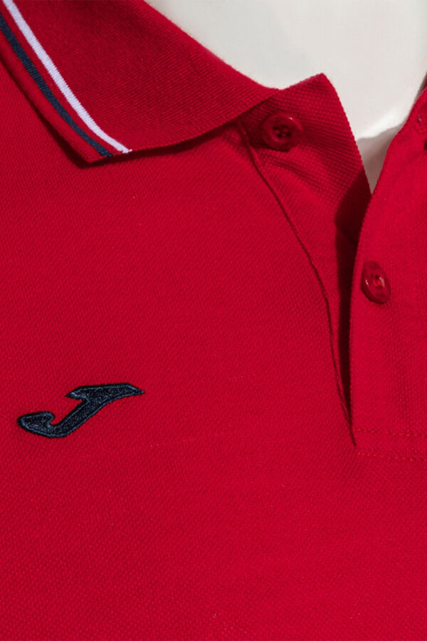 Joma manga polo hobby  vermelho